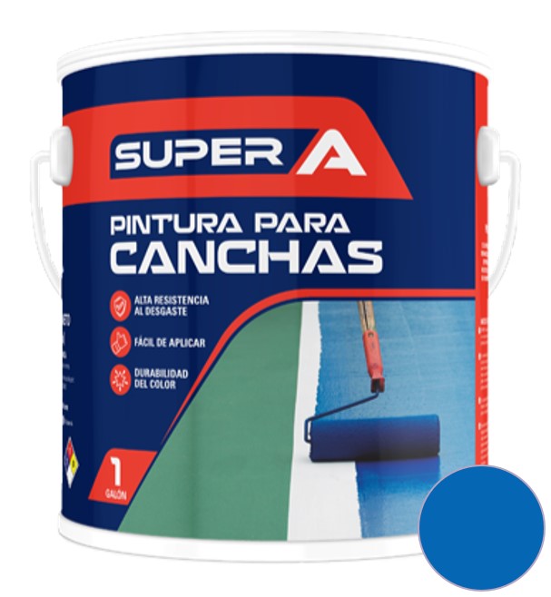 PINTURA PARA CANCHA COLOR AZUL 1 GL ( 3,78 L ) REF. 00900100101004 COD. 000819 MARCA SUPER A