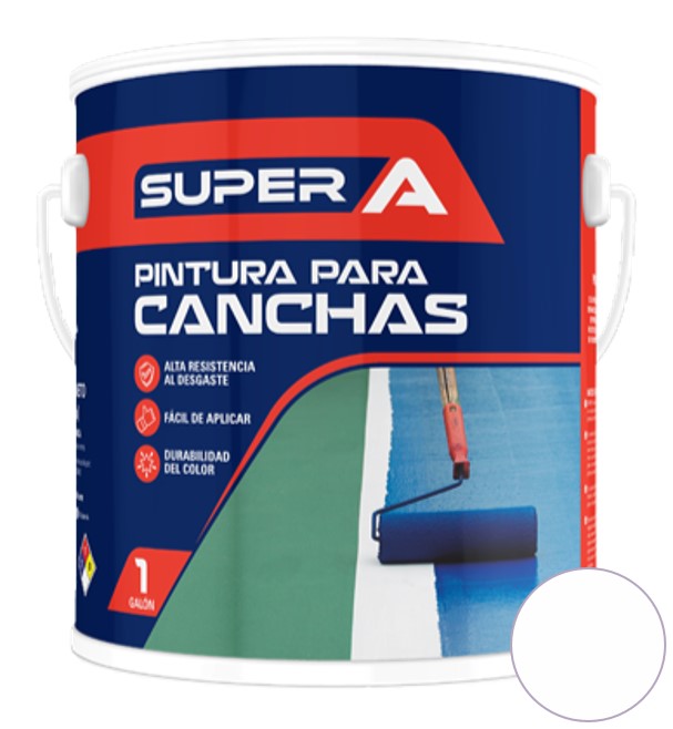 PINTURA PARA CANCHA COLOR BLANCO 1 GL ( 3,78 L ) REF. 00900100101006 MARCA SUPER A