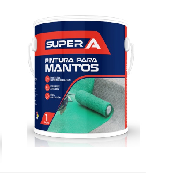 PINTURA PARA MANTO GALON ( 3,78 L ) COLOR ROJO REF. 00300100101015 MARCA SUPER A
