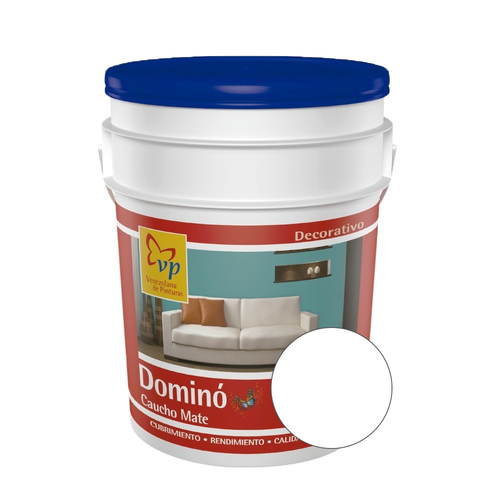 PINTURA DE CAUCHO CLASE B MOD DOMINO COLOR DOBLE BLANCO CUÑETE 4 GL REF 10342529 MARCA VP