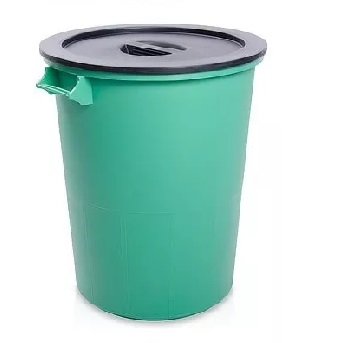PIPOTE/ TOBO PLASTICO ELEGANTE 55LTS 52 X 45 X 38 CMC/TAPA CONTEDOR DE LIQUIDOS USO DOMESTICO VERDE MARCA MOSERPLAS