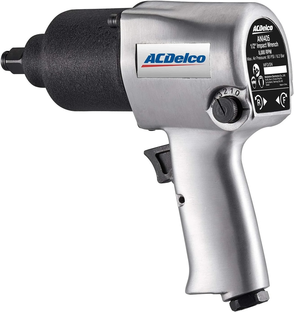 PISTOLA / LLAVE DE IMPACTO 1/2" MANDO 8000RPM 90PSI TORQ MAX 500FT REF. ANI405 /160273 MARCA ACDELCO