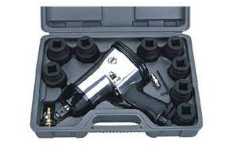 PISTOLA / LLAVE DE IMPACTO 3/4" 4500 RPM C/MALETIN + 10 DADOS KIT-14PC REF. AT-261KBSG MARCA HYMAIR
