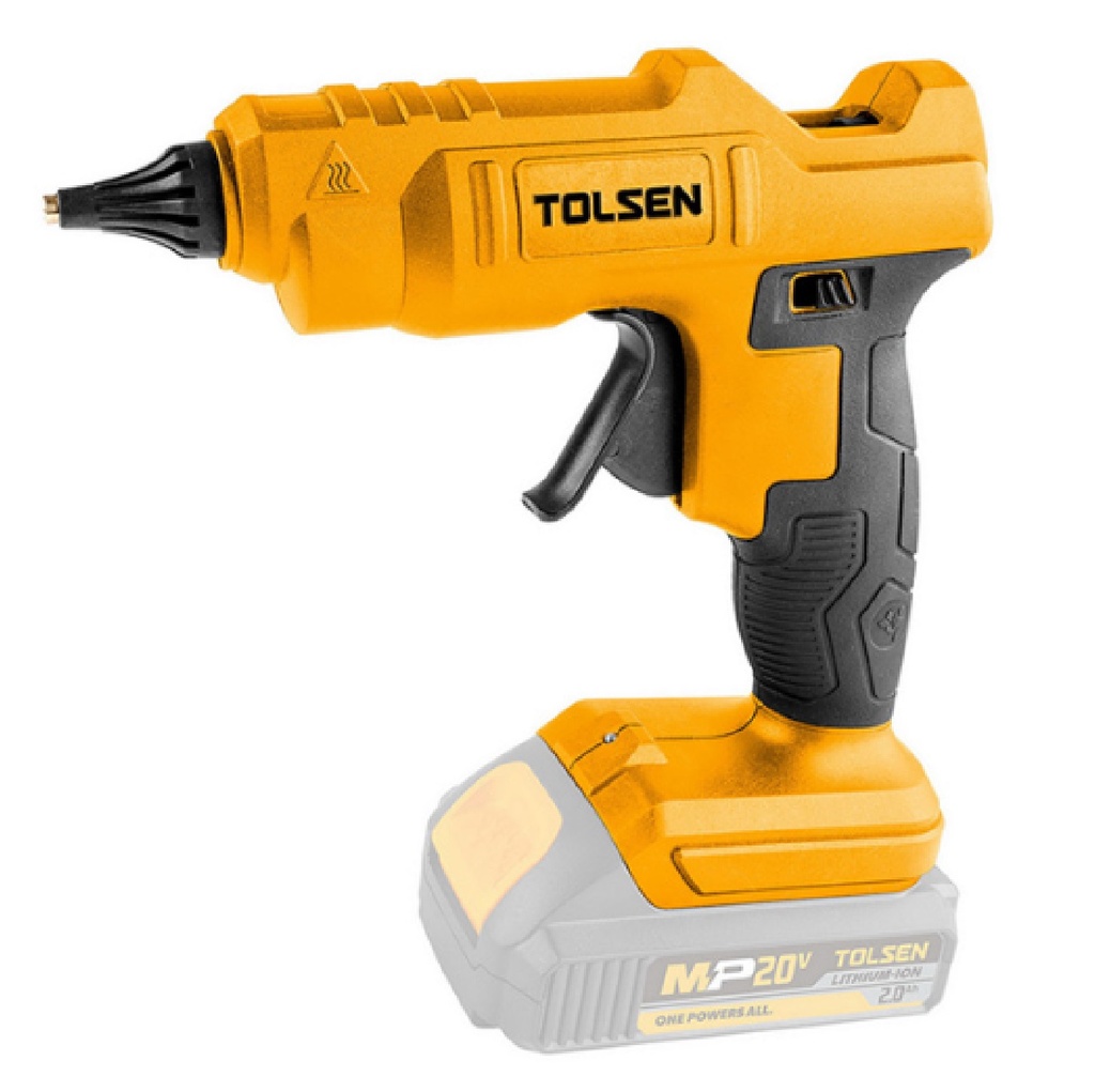 PISTOLA DE SILICÓN INALÁMBRICA 20 V 200 °C 60 W SIN BATERIA REF. 87316 MARCA TOLSEN