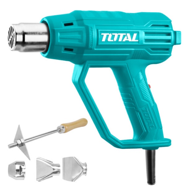 PISTOLA DE CALOR 2000 W 110-120V 50/60 HZ 3 BOQUILLAS + 1 RASPADOR REF. UTB20036 MARCA TOTAL TOOLS