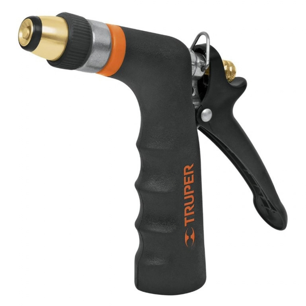 PISTOLA METALICA C/RECUBRIEMTO JARDIN 2 FUNCION BOQUILLA REGULABLE MOD-PR-202 REF.18476 MARCA TRUPER