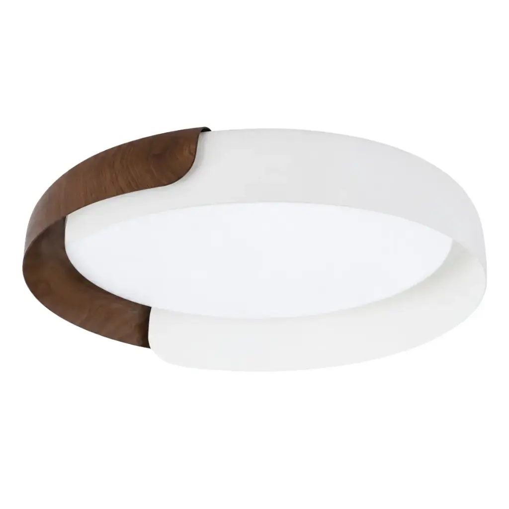 PLAFON DE TECHO MENGUANTE STYLE 58W 48CM C/CONTROL BLANCO- BORDE MARRON REF. S-702BMMARCA LUCERNA