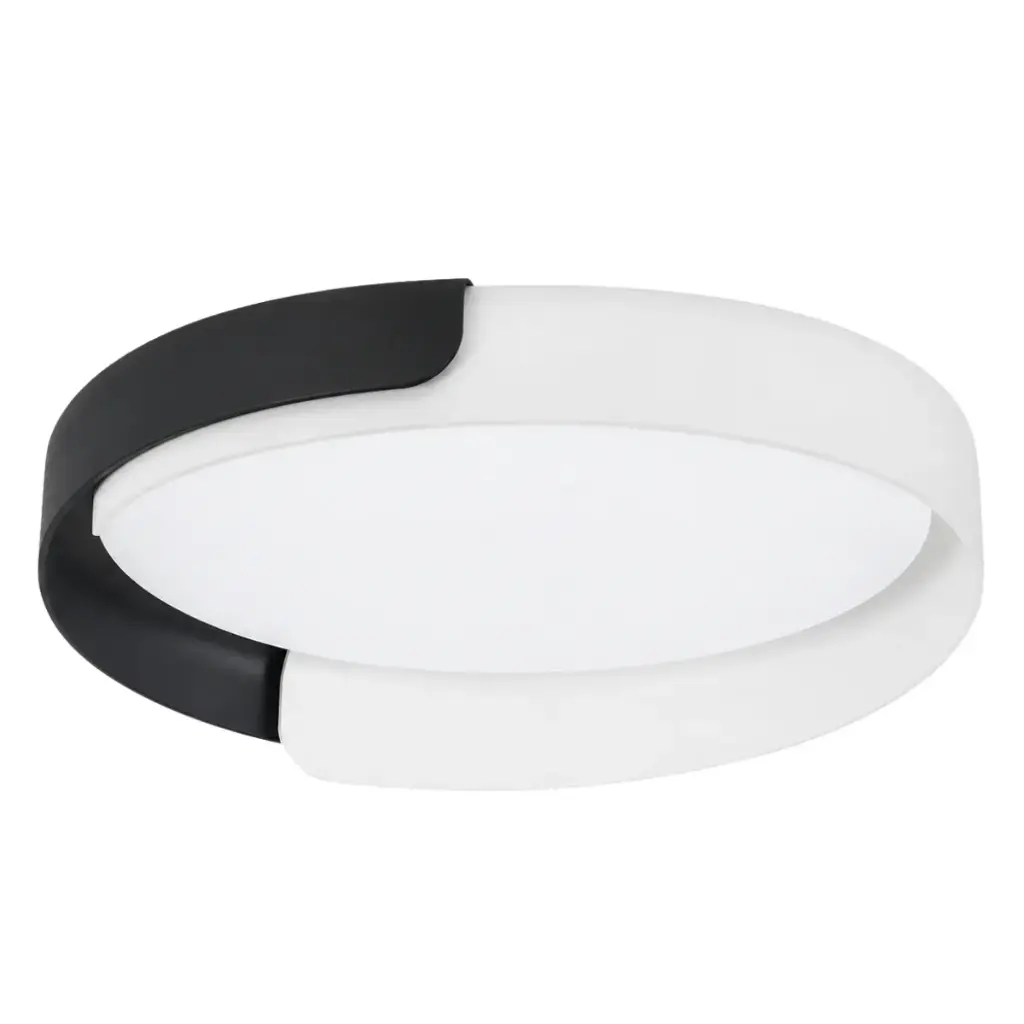 PLAFON DE TECHO MENGUANTE STYLE 32W 46CM C/CONTROL BLANCO- BORDE NEGRO REF. S-702BN MARCA LUCERNA