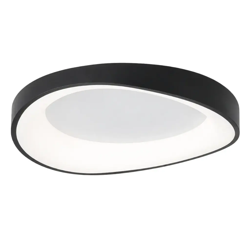 PLAFON DE TECHO ORBIX STYLE 40W 42 CM C/CONTROL COLOR NEGRO REF. S-703N MARCA LUCERNA