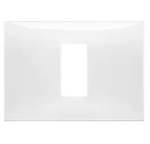 PLACA 1 MODULO CENTRAL TECNOPOLIMERO SERIE NEVE UP COLOR BLANCO REF. 09671.01 MARCA VIMAR