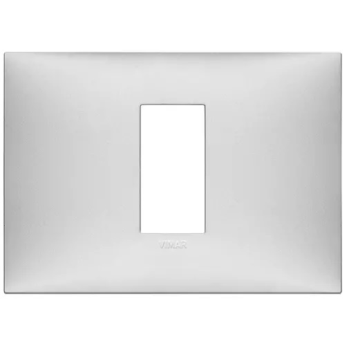 PLACA 1 MODULO CENTRAL TECNOPOLIMERO SERIE NEVE UP COLOR PLATA MATE REF. 09671.21 MARCA VIMAR
