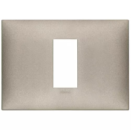 PLACA 1 MODULO CENTRAL TECNOPOLIMERO SERIE NEVE UP COLOR TITANIO MATE REF. 09671.23 MARCA VIMAR