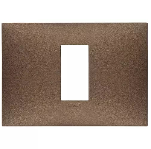 PLACA 1 MODULO CENTRAL TECNOPOLIMERO SERIE NEVE UP COLOR COBRE MATE REF. 09671.24 MARCA VIMAR