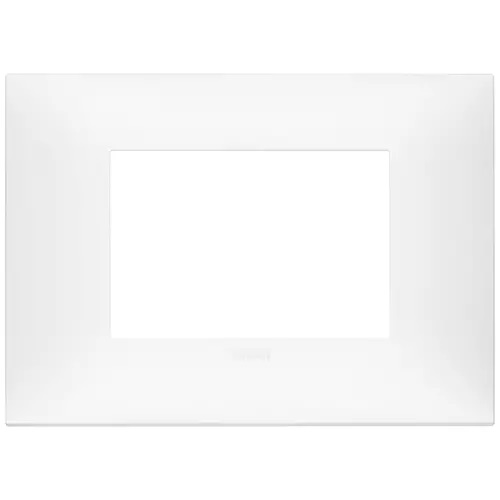 PLACA 3 MODULOS CENTRALES TECNOPOLIMERO SERIE NEVE UP COLOR BLANCO MATE REF. 09673.11 MARCA VIMAR