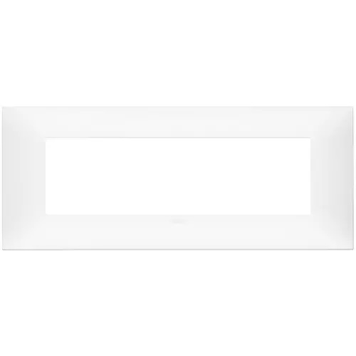 PLACA 7 MODULOS CENTRAL TECNOPOLIMERO SERIE NEVE UP COLOR BLANCO MATE REF. 09677.11 MARCA VIMAR