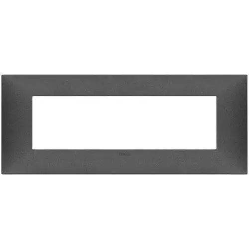 PLACA 7 MODULOS CENTRALES TECNOPOLIMERO SERIE NEVE UP COLOR CARBON MATE REF. 09677.14 MARCA VIMAR