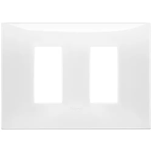 PLACA 2 MODULOS LATERALES TECNOPOLIMERO SERIE NEVE UP COLOR BLANCO REF. 09679.01 MARCA VIMAR