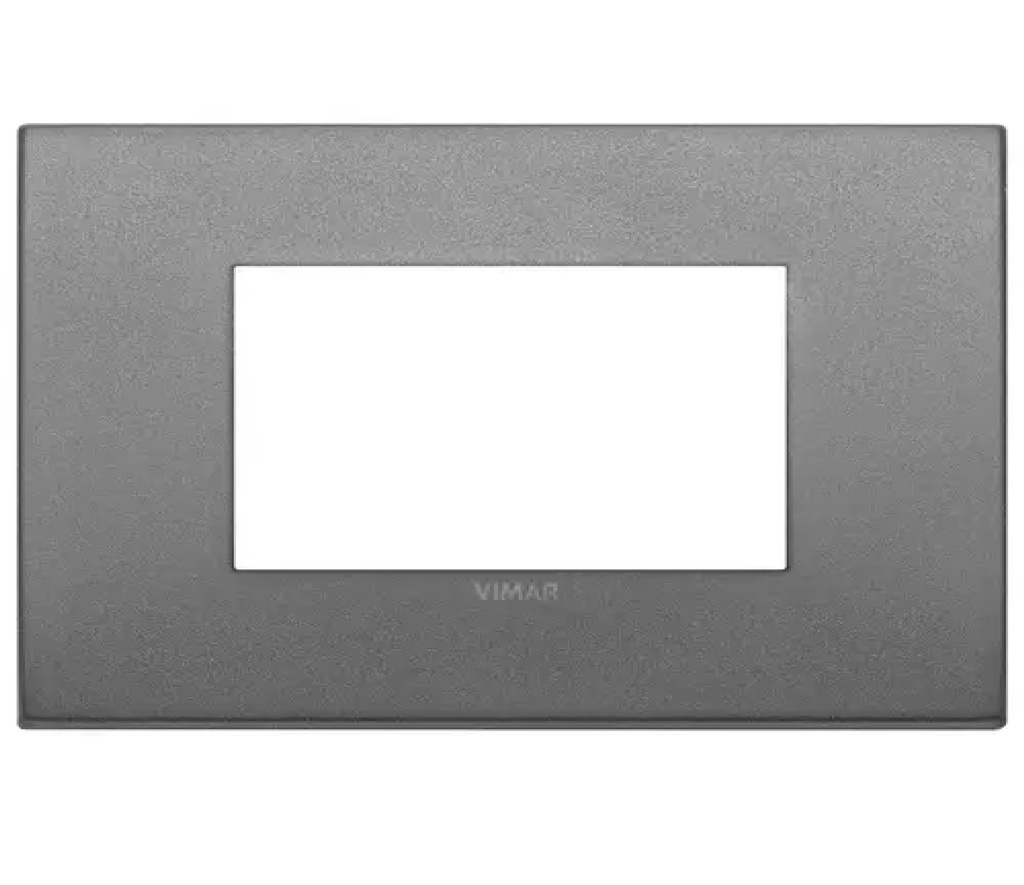 PLACA 3 MODULOS CENTRALES CLASSIC METAL PIZARRA MATE SERIE ARKE REF. 19653.02 MARCA VIMAR