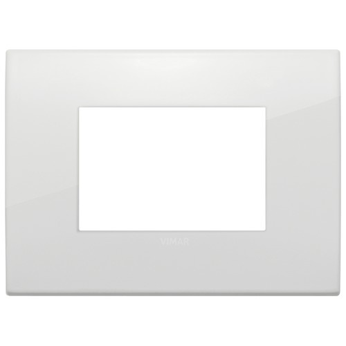 PLACA 3 MODULOS CENTRALES CLASSIC METAL POLAR SERIE ARKE REF. 19653.06 MARCA VIMAR