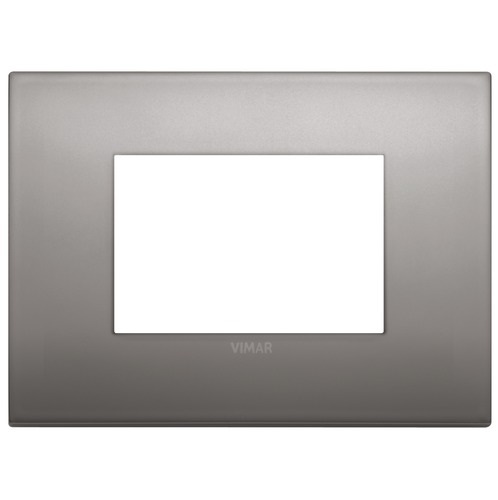 PLACA 3 MODULOS CENTRALES CLASSIC METAL NIQUEL NEGRO SERIE ARKE REF. 19653.10 MARCA VIMAR