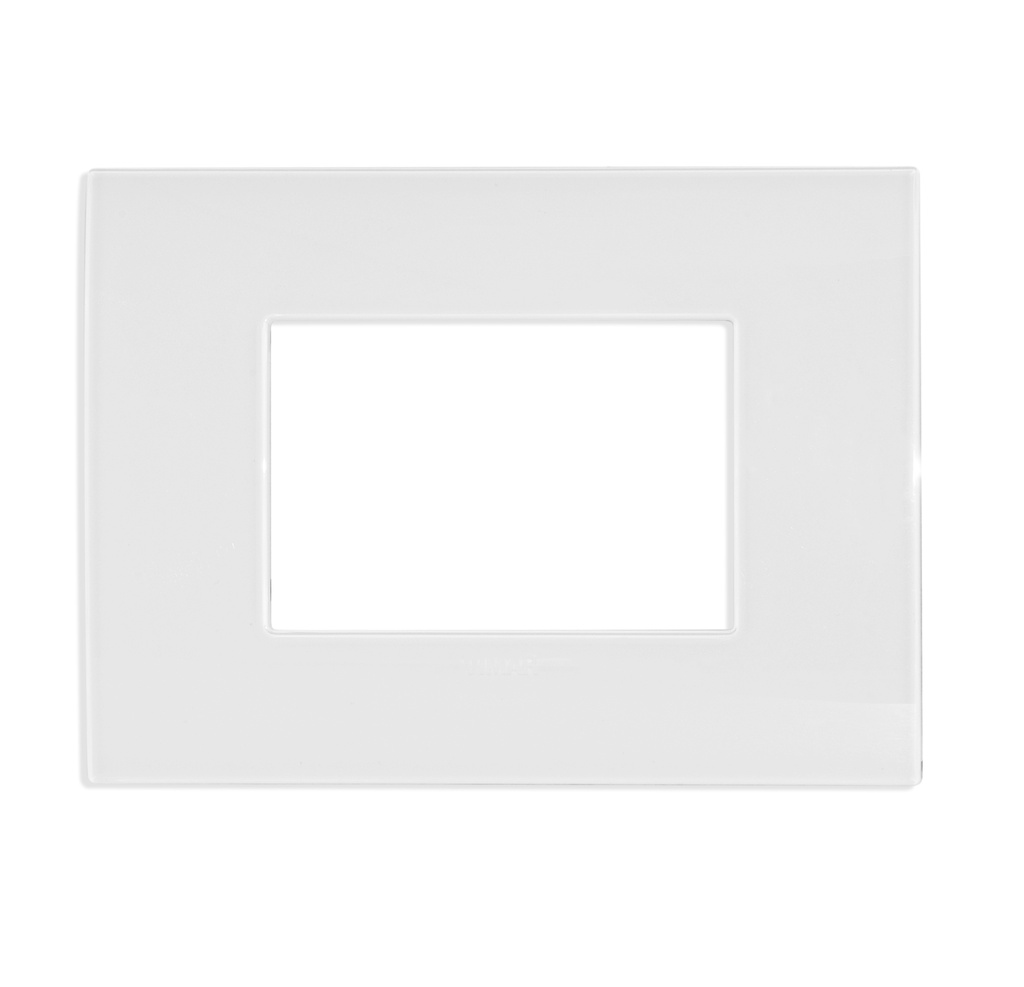 PLACA 3 MODULOS CENTRALES CLASSIC REFLEX ARKE COLOR HIELO REF-19653.66 MARCA VIMAR