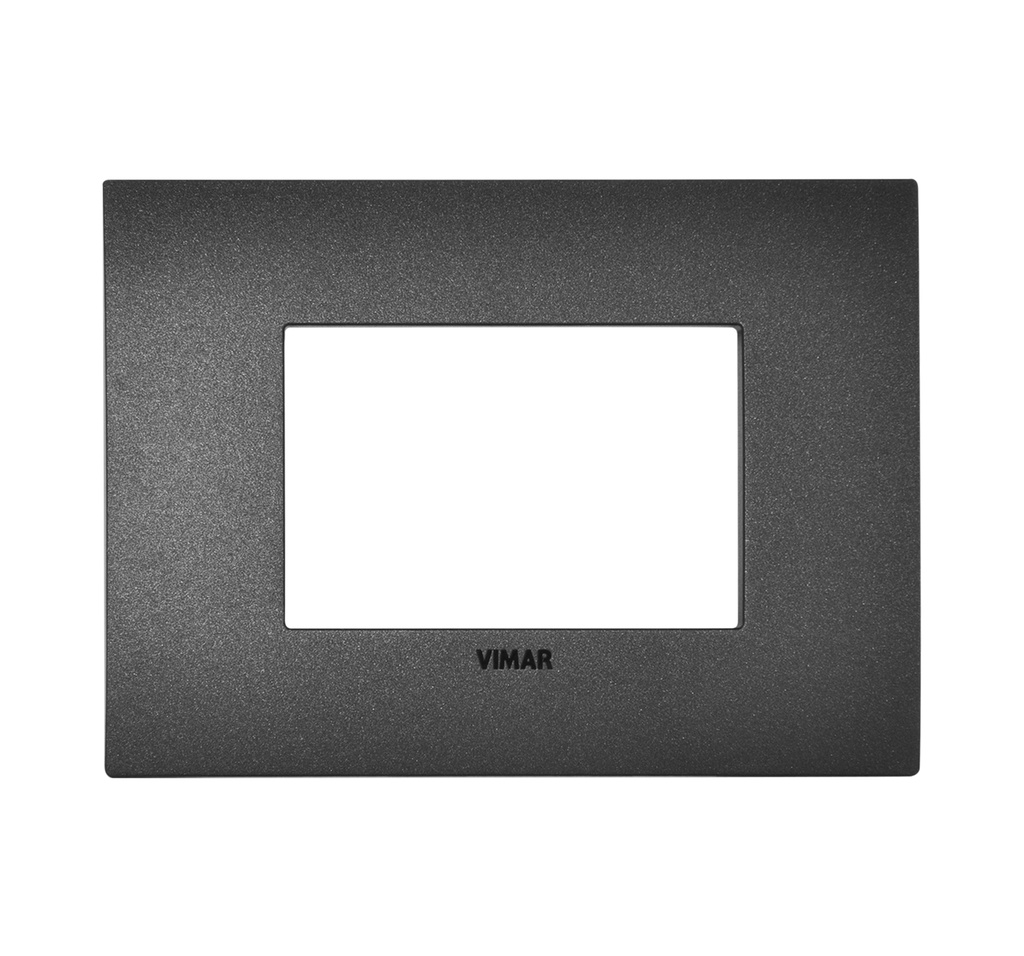 PLACA 3 MODULOS CENTRALES CLASSIC TECNOPOLIMERO ARKE COLOR NEGRO REF-19653.71 MARCA VIMAR