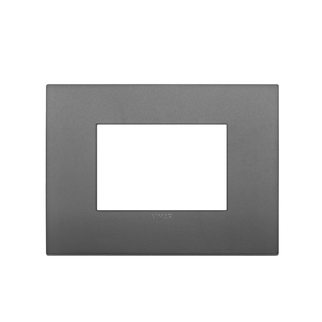 PLACA 3 MODULOS CENTRALES CLASSIC TECNOPOLIMERO ARKE COLOR GRIS REF.19653.72 MARCA VIMAR