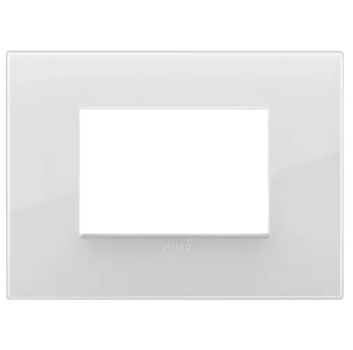 PLACA 3 MODULOS CENTRALES CLASSIC REFLEX ARKE COLOR HIELO TOTAL LOOK REF-19653.B66 MARCA VIMAR