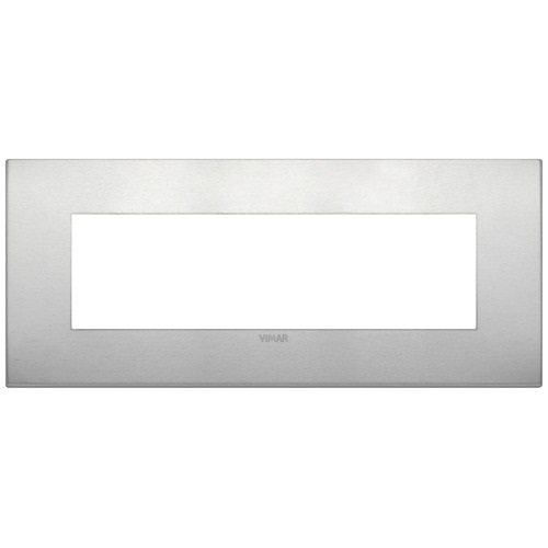 PLACA 7 MODULOS CENTRALES CLASSIC ALUMINIO ARKE COLOR ALUMNIO REF. 19657.15 MARCA VIMAR