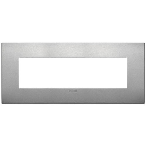 PLACA 7 MODULOS CENTRALES CLASSIC ALUMINIO ARKE COLOR ALUMNIO LAVA REF. 19657.16 MARCA VIMAR