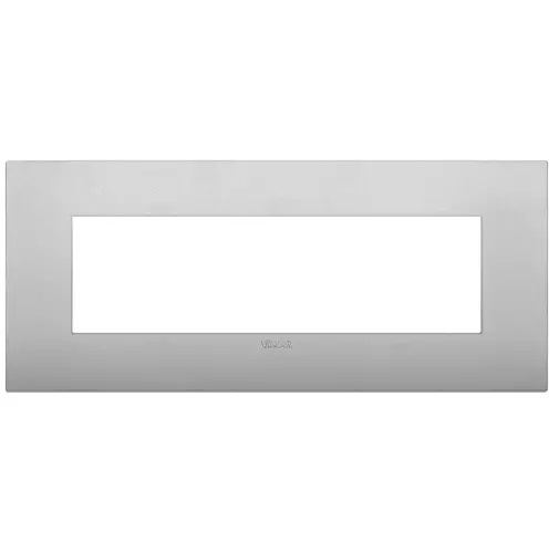 PLACA 7 MODULOS CENTRALES CLASSIC TECNOPOLIMERO ARKE COLOR SILVER MATE REF. 19657.79 MARCA VIMAR