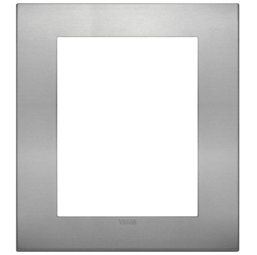 PLACA 8 ( 4+4 ) MODULOS CENTRALES CLASSIC ALUMINIO ARKE COLOR ALUMINIO LAVA REF.19668.16 MARCA VIMAR