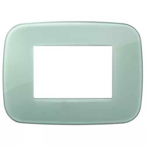 PLACA 3 MODULOS CENTRALES REFLEX ARKE COLOR VERDE SALVIA REF-19683.65 ( ROUND ) MARCA VIMAR