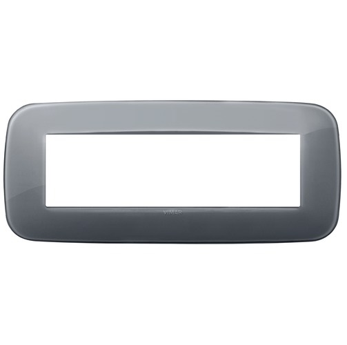 PLACA 7 MODULOS CENTRALES REFLEX ARKE COLOR GRIS HUMO REF-19687.61 ( ROUND) MARCA VIMAR