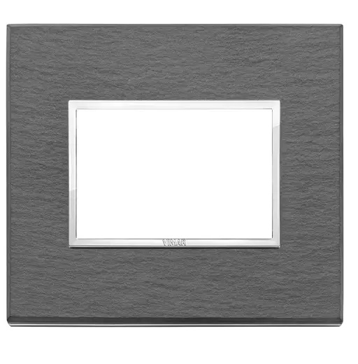 PLACA 3 MODULOS PIEDRA TALLADA SERIE EIKON REF. 21653.52 MARCA VIMAR