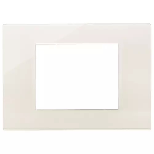 PLACA 3 MODULOS CENTRALES TECNOPOLIMERO REFLEX COLOR CAÑAMO SERIE LINEA REF. 30653.41 MARCA VIMAR