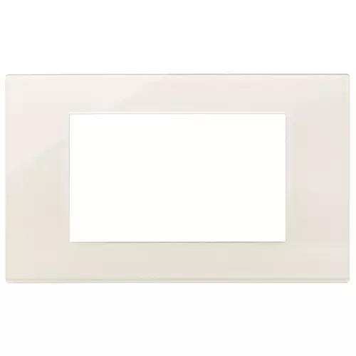 PLACA 4 MODULOS CENTRALES TECNOPOLIMERO REFLEX COLOR CAÑAMO SERIE LINEA REF. 30654.41 MARCA VIMAR