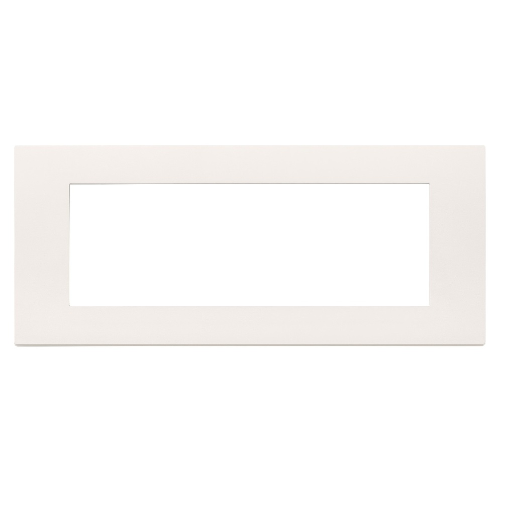 PLACA 7 MODULOS CENTRALES TECNOPOLIMERO COLOR BLANCO SERIE LINEA REF. 30657.00 MARCA VIMAR
