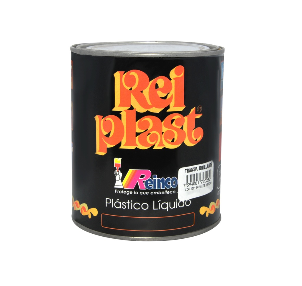 POLIURETANO PLASTICO TRANSPARENTE BRILLANTE DE 1/4 GL REF. 1001-902 MARCA REINCO