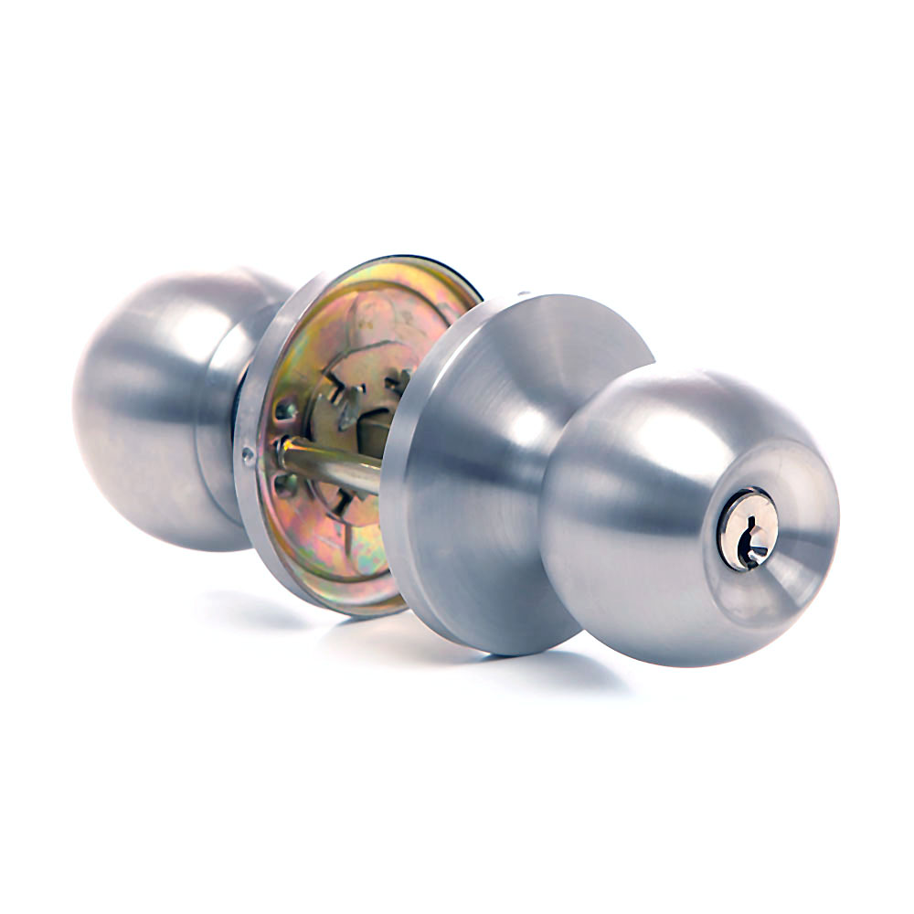 CERRADURA DE POMO / COPA PARA DORMITORIO SATINADO REF. CER-1002 MARCA VALTECH