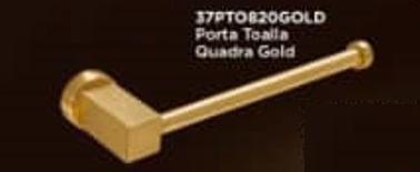 PORTA TOALLA GOLD / DORADO TEXTURIZADO SERIE QUADRA REF. 37PTO820GOLD MARCA FP