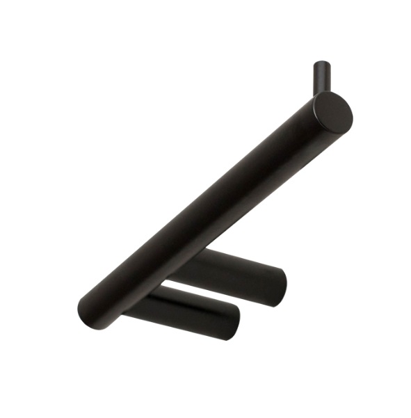PORTA ROLLO / PAPEL HIGIENICO DOBLE FIJACION LINEA CORAL NEGRO MARCA KUBO