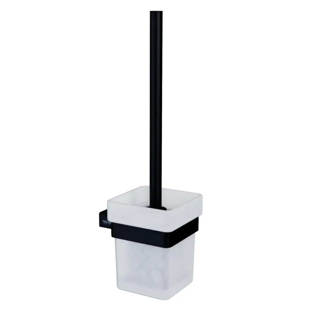 PORTA CEPILLO SANITARIO PARA WC 36 CM SERIE LINE ACC NOIR / NEGRO REF. NVACC1178 MARCA NOVA