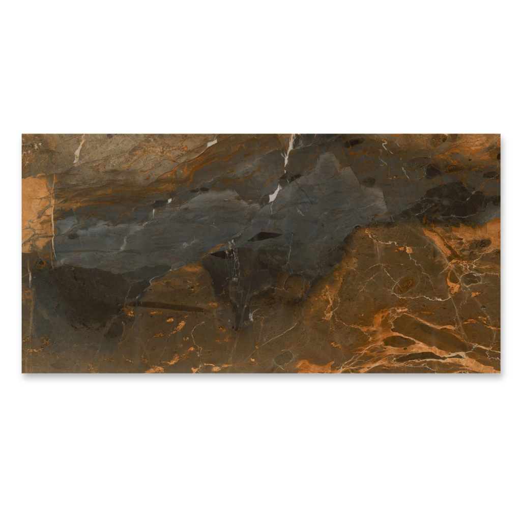 PORCELANATO DE 1ERA MEGAFORMATO 75 CM X 1.50MT( CAJA 2.25  MTS2 ) BROWN DELUXE PEI 4 MARCA OVERLAND ( PRECIO POR CAJA )