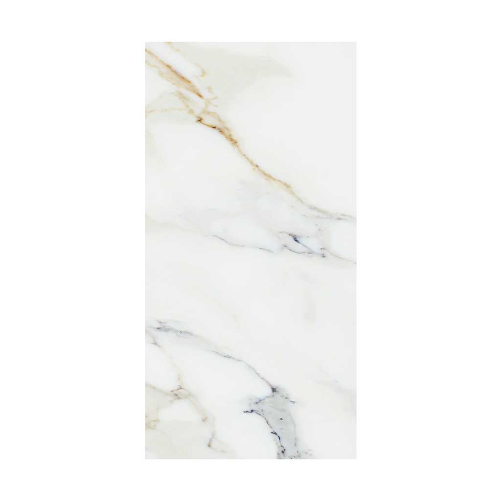 PORCELANATO DE 1ERA MEGAFORMATO 60 CM X 1.20MT( CAJA 1.44  MTS2 ) CALACATTA GOLD BLUE MARCA OVERLAND ( PRECIO POR CAJA )