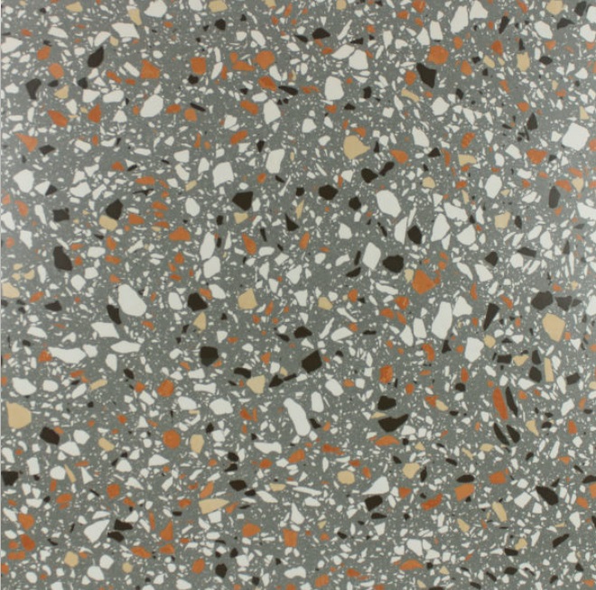 PORCELANATO DE 1ERA TERRAZO 60 CM X 60CM ( CAJA 1,44  MTS2 ) MATE GRAY BASE MARCA OVERLAND ( PRECIO POR CAJA )