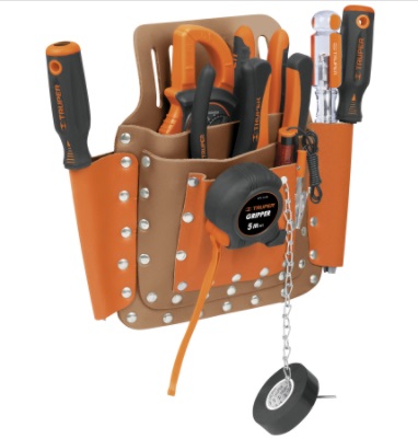 PORTA HERRAMIENTA DE CUERO 8 COMPARTIMENTOS MOD. POR-HE8 REF. 11511 MARCA TRUPER
