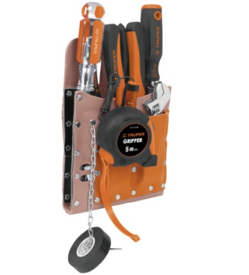 PORTA HERRAMIENTA DE CUERO 6 COMPARTIMENTOS MOD. POR-HE6 REF. 11513 MARCA TRUPER