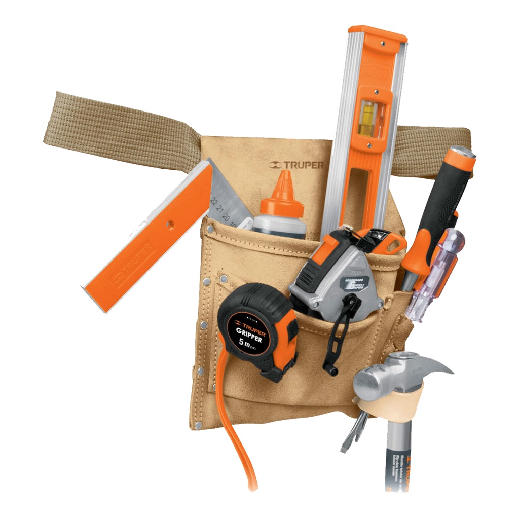 PORTA HERRAMIENTAS DE 6 COMPART. CUERO / REF. 11533 MARCA TRUPER