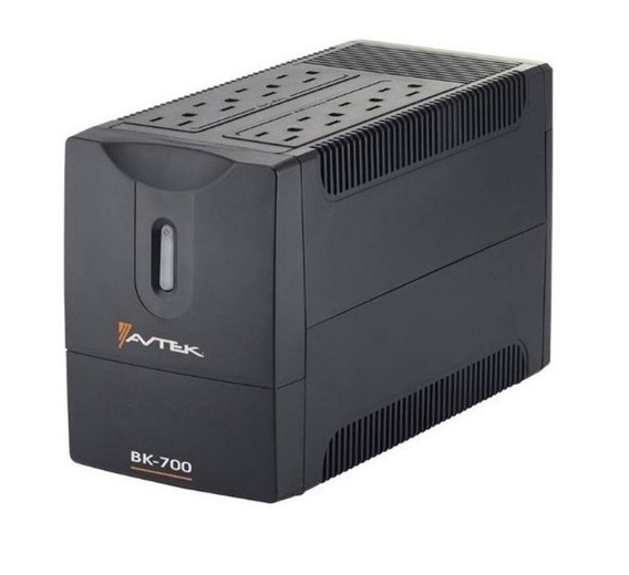 REGULADOR DE VOLTAJE UPS 700 VAC 8 TOMAS 350W REF.UPS-BK-700 MARCA AVTEK